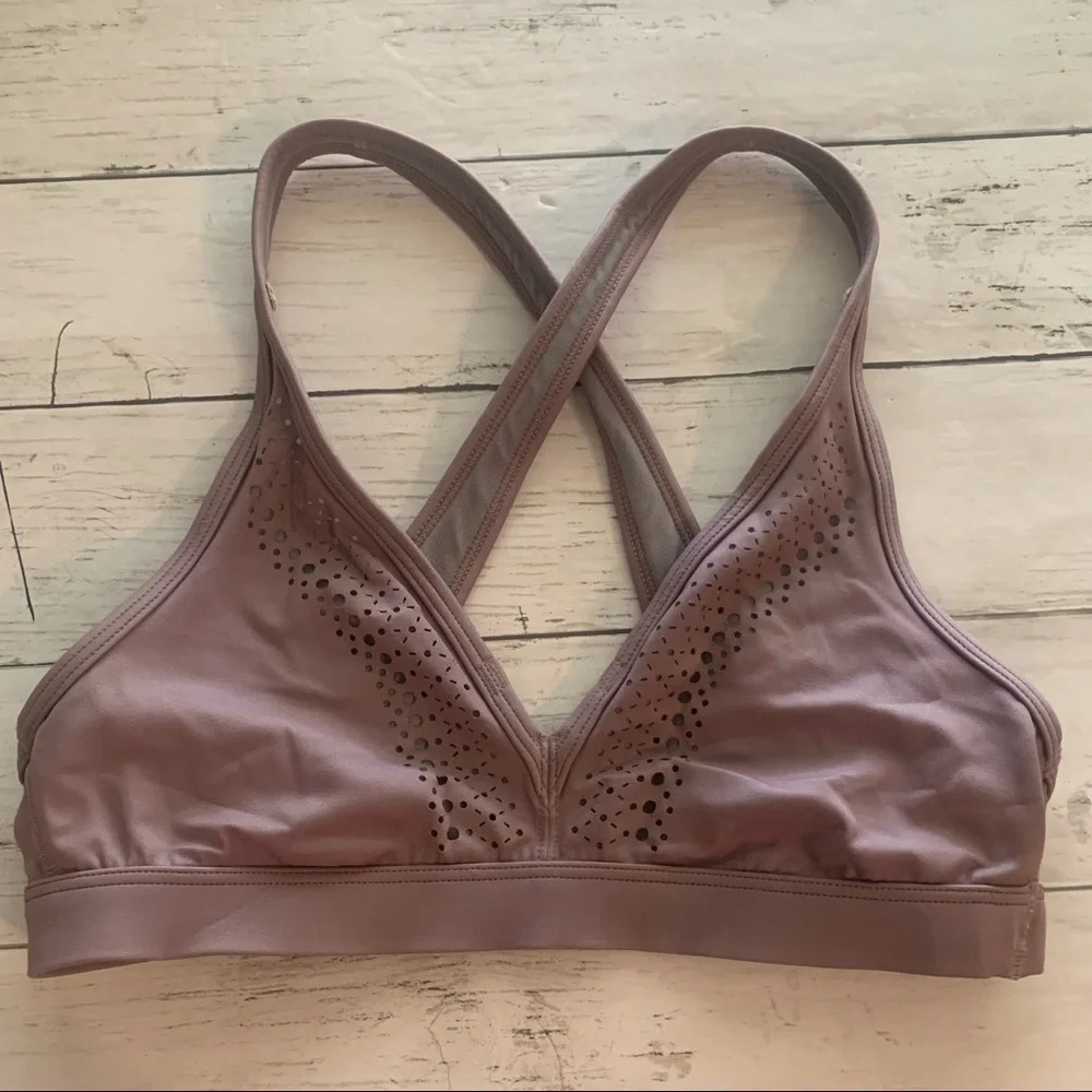 Victoria's Secret Victoria Sport Mauve Pink Purple Sports Bra Perforated  XS